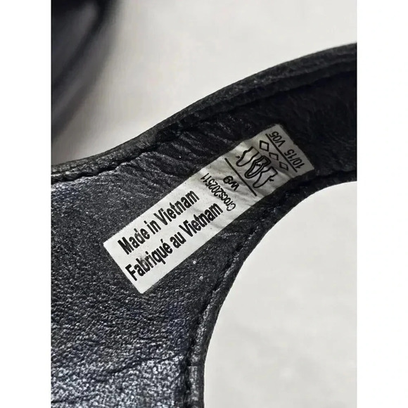 Crocs Leigh II Ankle strap Wedge heel Sandal Black-Size 9 Womens - Picture 7 of 10